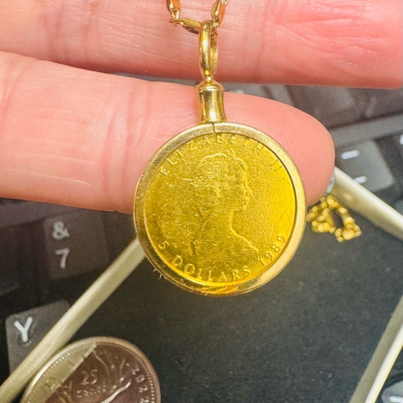 K24 Japan Solid Gold Coin Pendant 4.2g - Picture 3 of 13